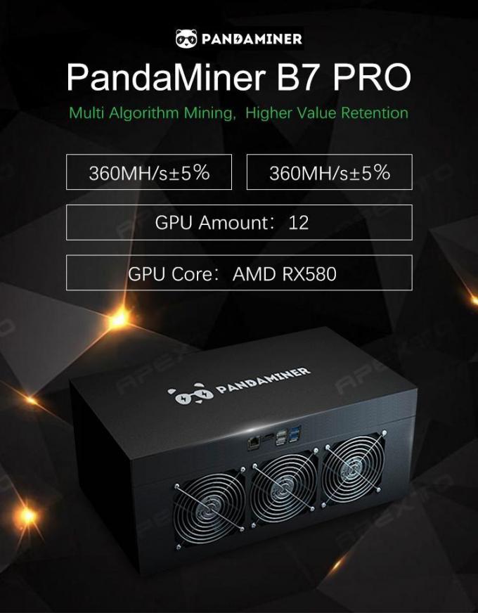 del 熊猫牌 PRO 360m 块显卡 del 矿机 带 8 di Mdel Eth B7